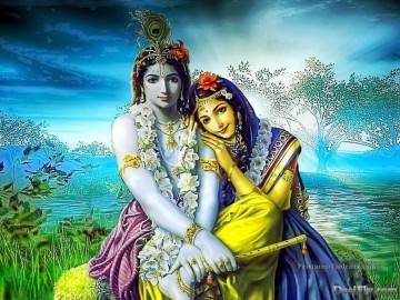 Krishna et Radha œuvres - Radha Krishna 52 Hindou